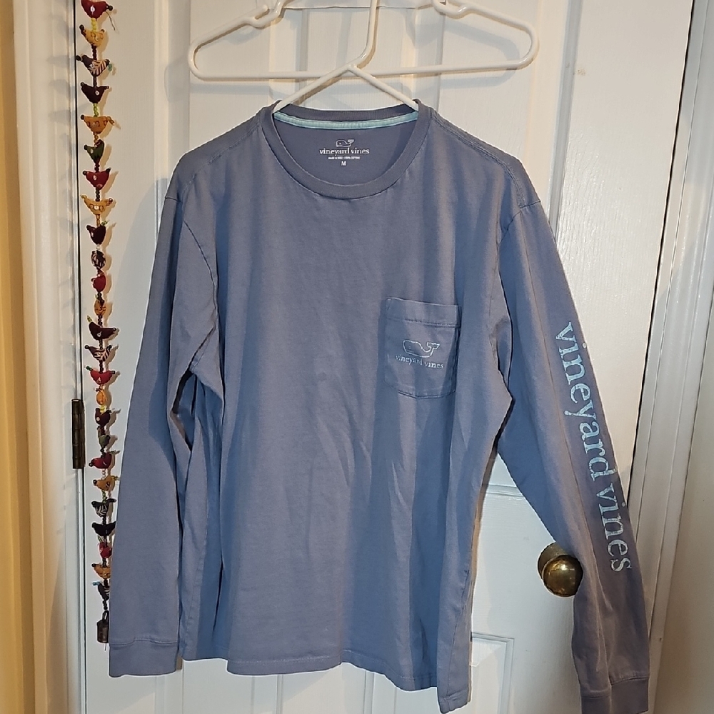 Men's Vineyard Vines Men's Long Sleeve Shirt in Blue M